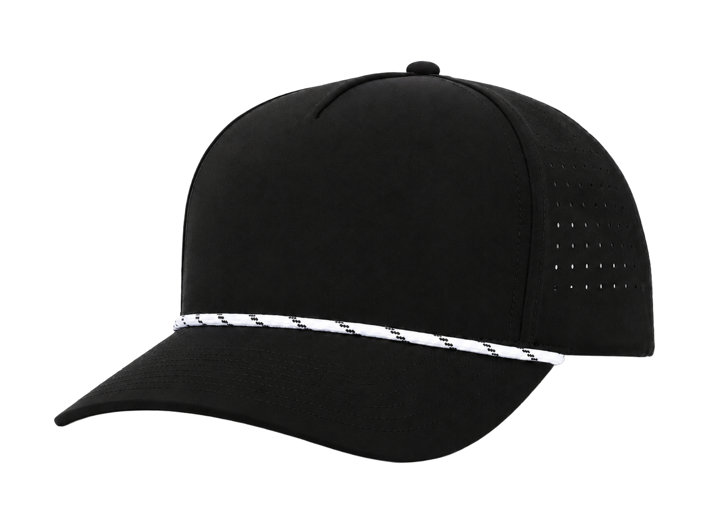 Perforated Performance Rope Hat (Black)