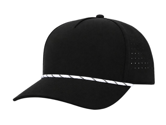 Perforated Performance Rope Hat (Black)
