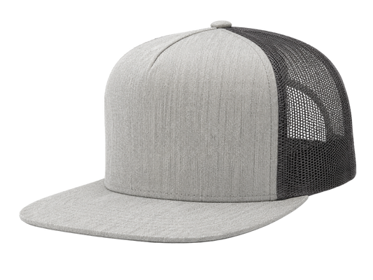 Structured Flat-Bill Trucker (Grey and Charcoal)